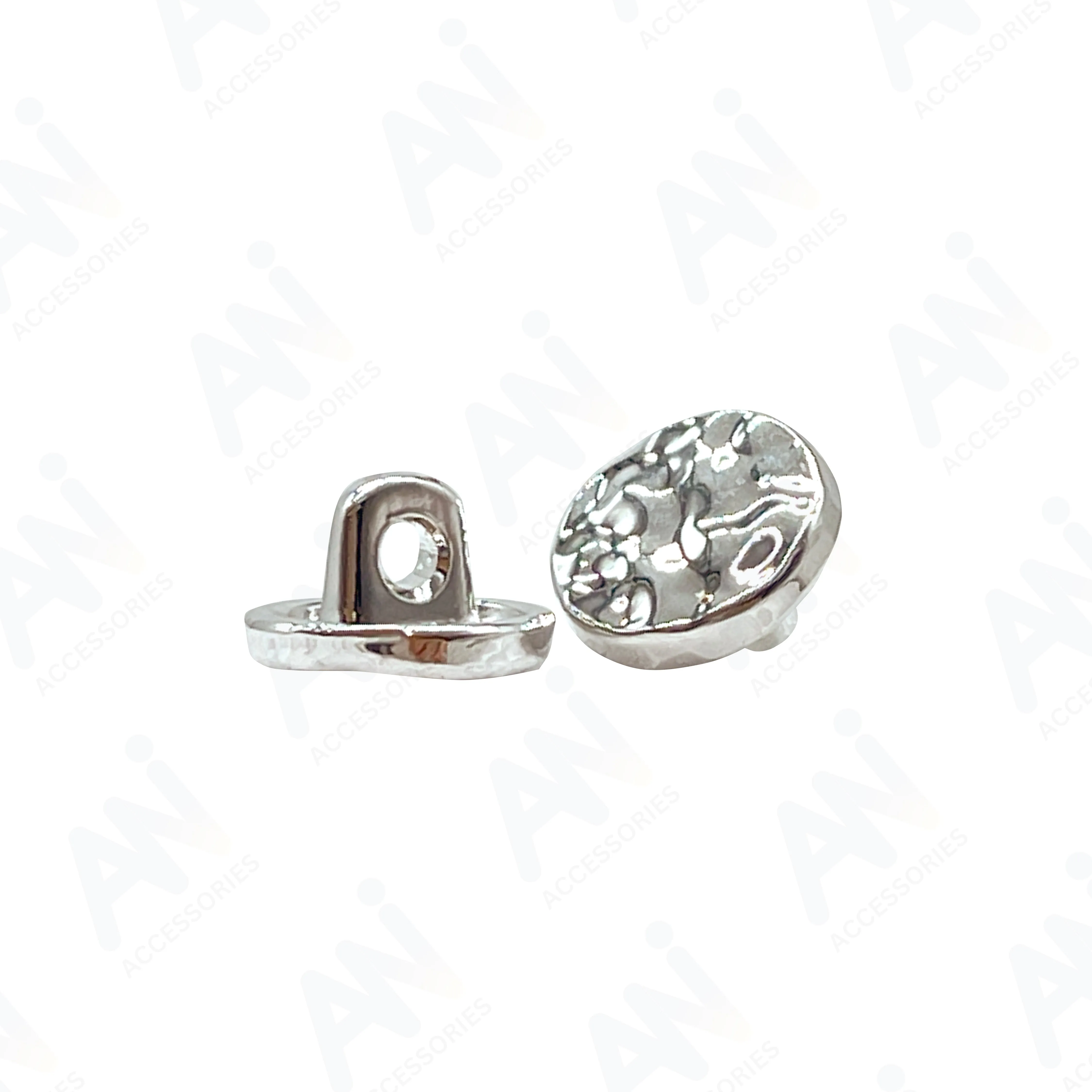 Hammered Tone Metal Button with Textured Finish