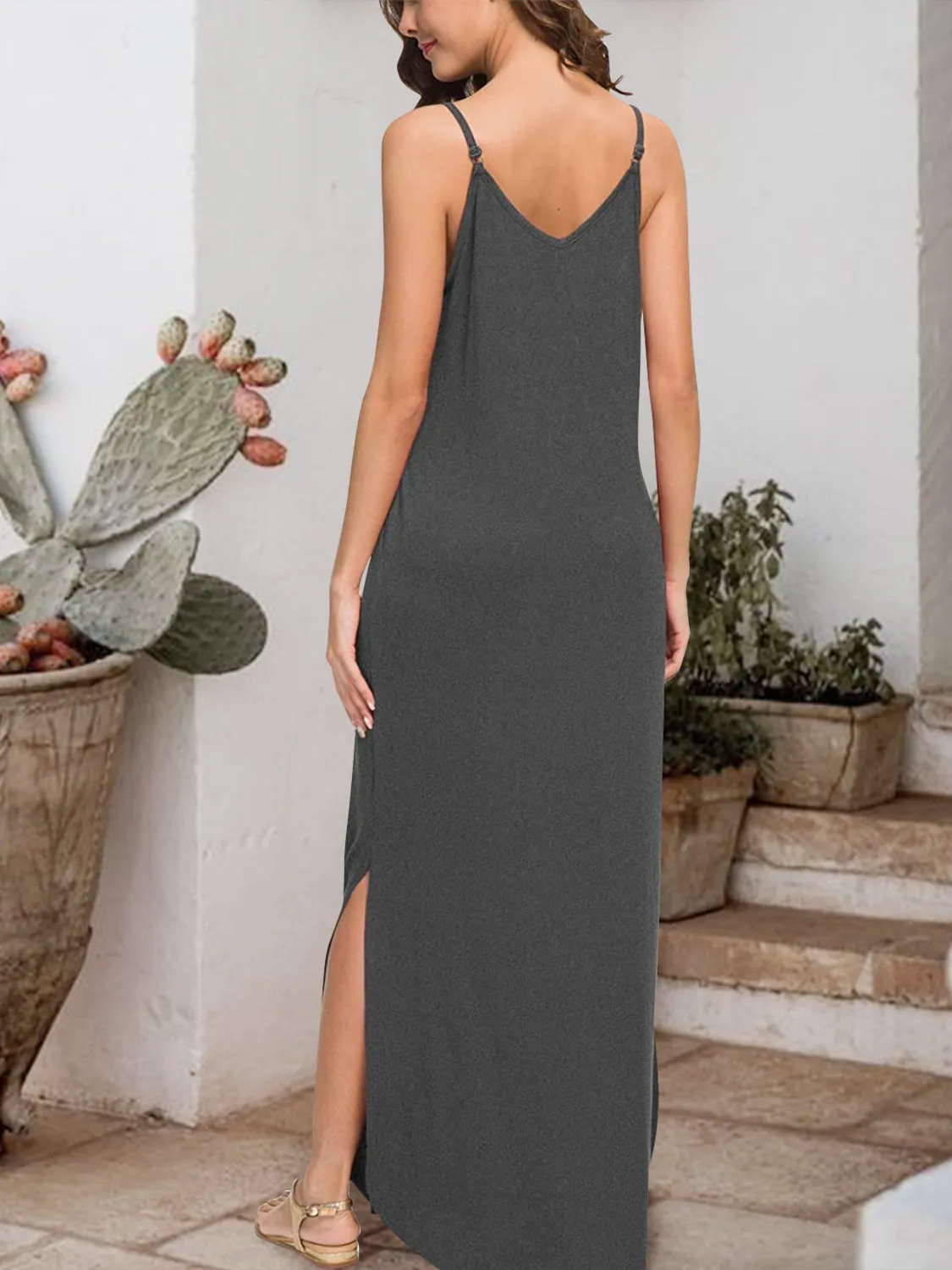 Harlee Slit Scoop Neck Sleeveless Dress