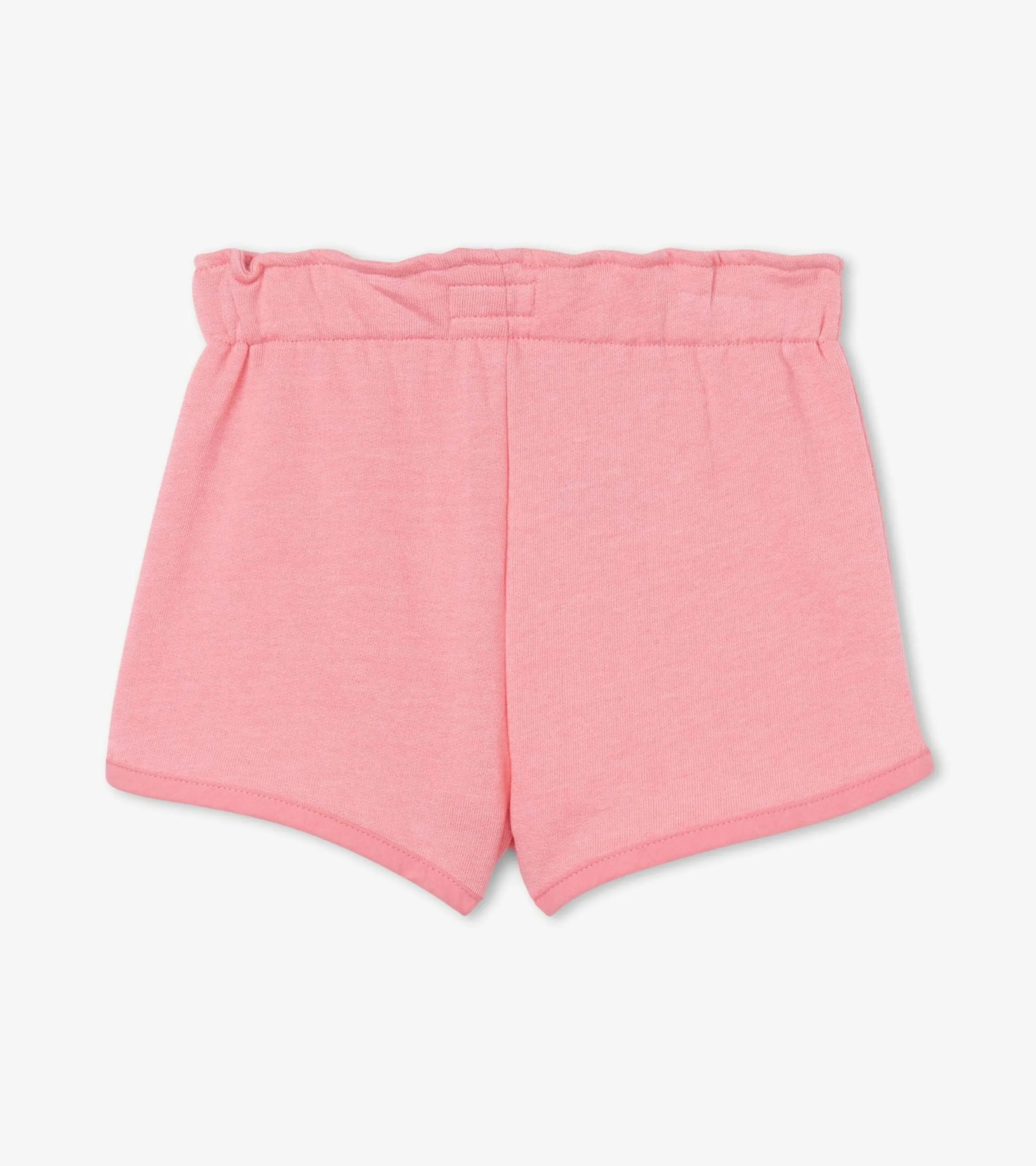Hatley Girls Light Pink French Terry Paper Bag Shorts