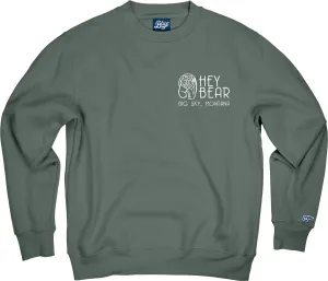 Hey Bear Olive Crewneck