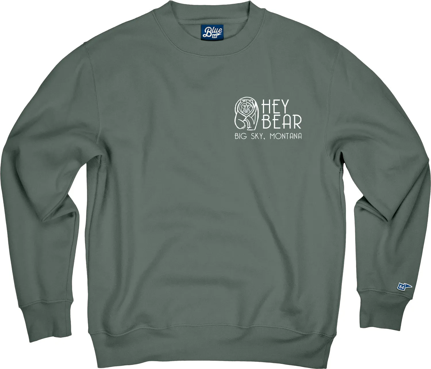 Hey Bear Olive Crewneck