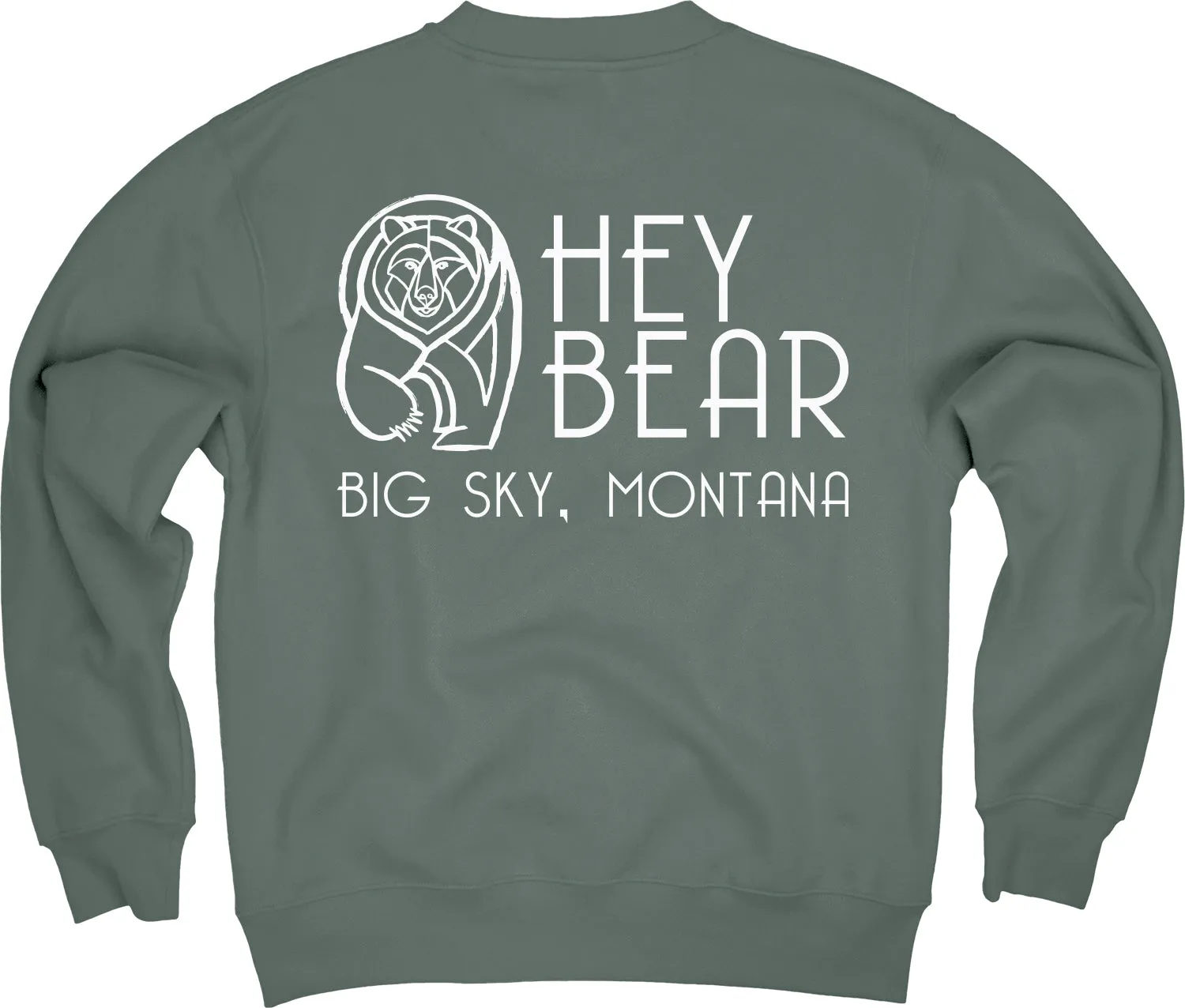 Hey Bear Olive Crewneck