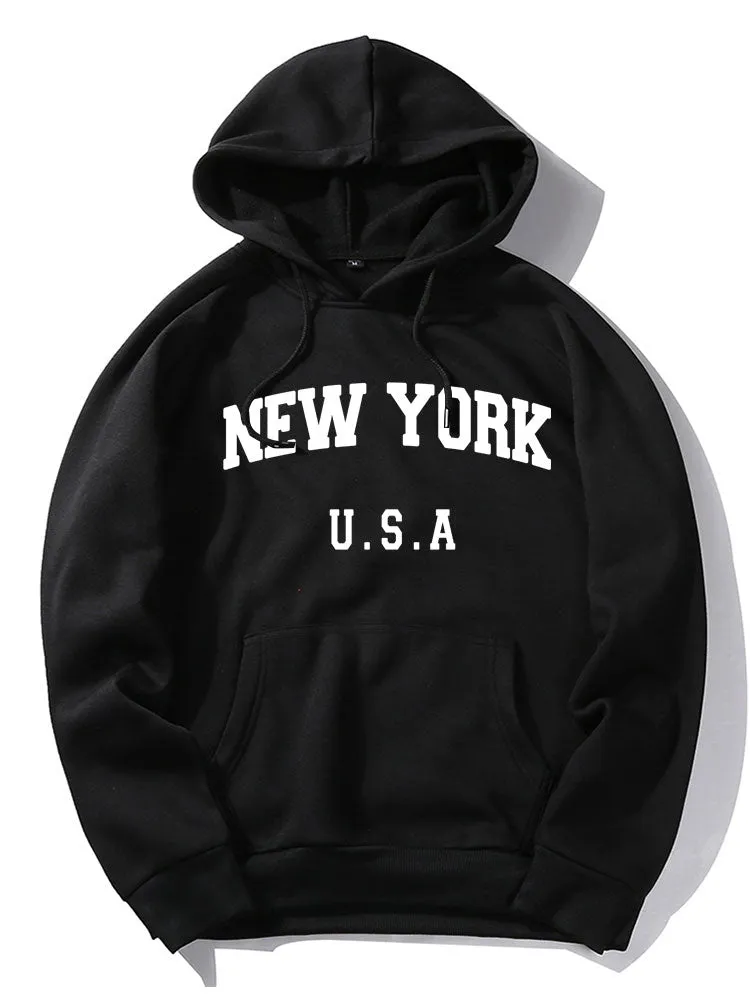 Hoodies grafik surat New York