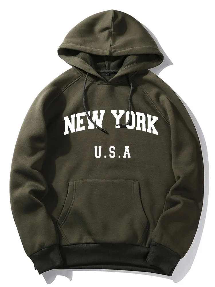 Hoodies grafik surat New York