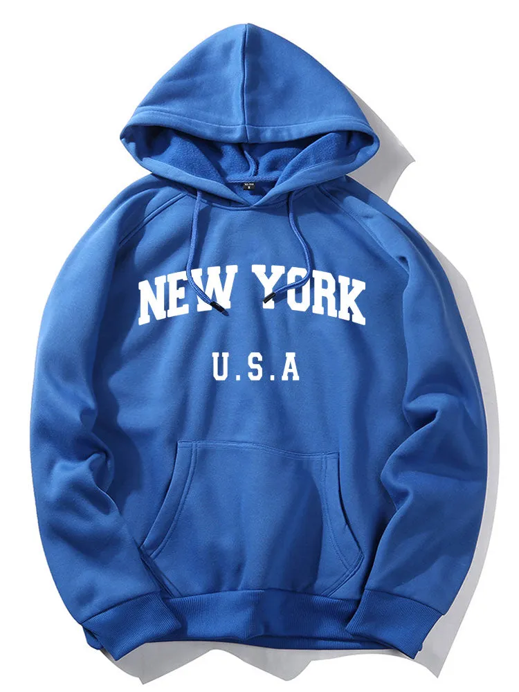 Hoodies grafik surat New York