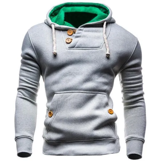 Hoodies Men Sudaderas Hombre Hip Hop Mens Brand Double Pocket Long Sleeve Hoodie Sweatshirt Suit Slim Fit Men Hoody