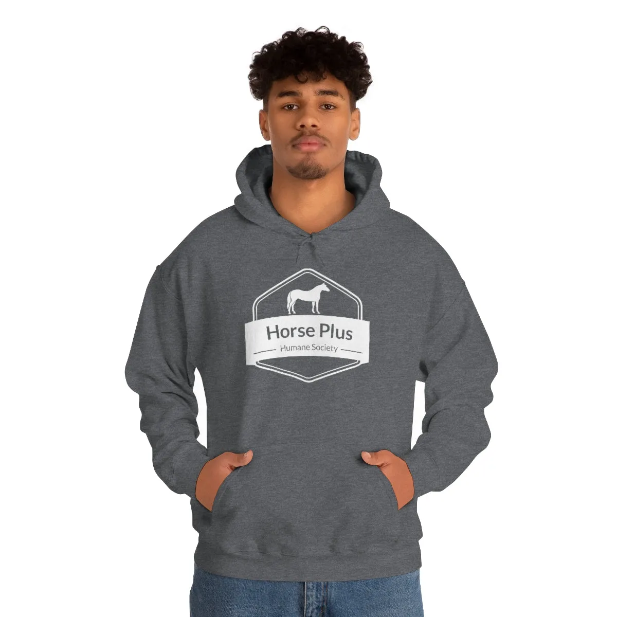 Horse Plus Logo Unisex Heavy Blend™ Hooded Sweatshirt