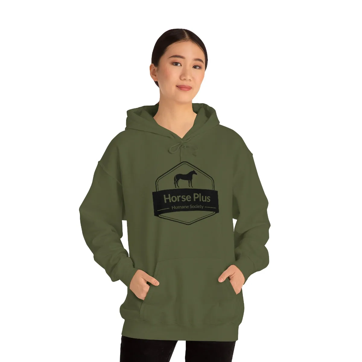Horse Plus Logo Unisex Heavy Blend™ Hooded Sweatshirt