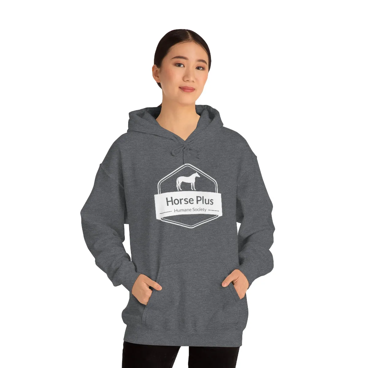 Horse Plus Logo Unisex Heavy Blend™ Hooded Sweatshirt
