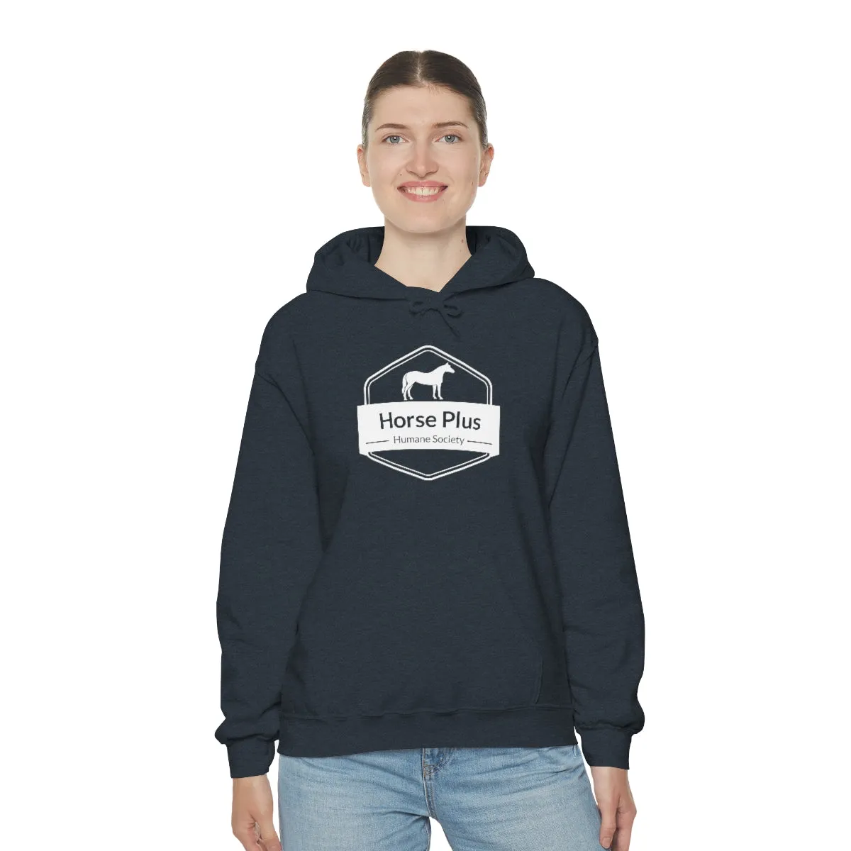 Horse Plus Logo Unisex Heavy Blend™ Hooded Sweatshirt