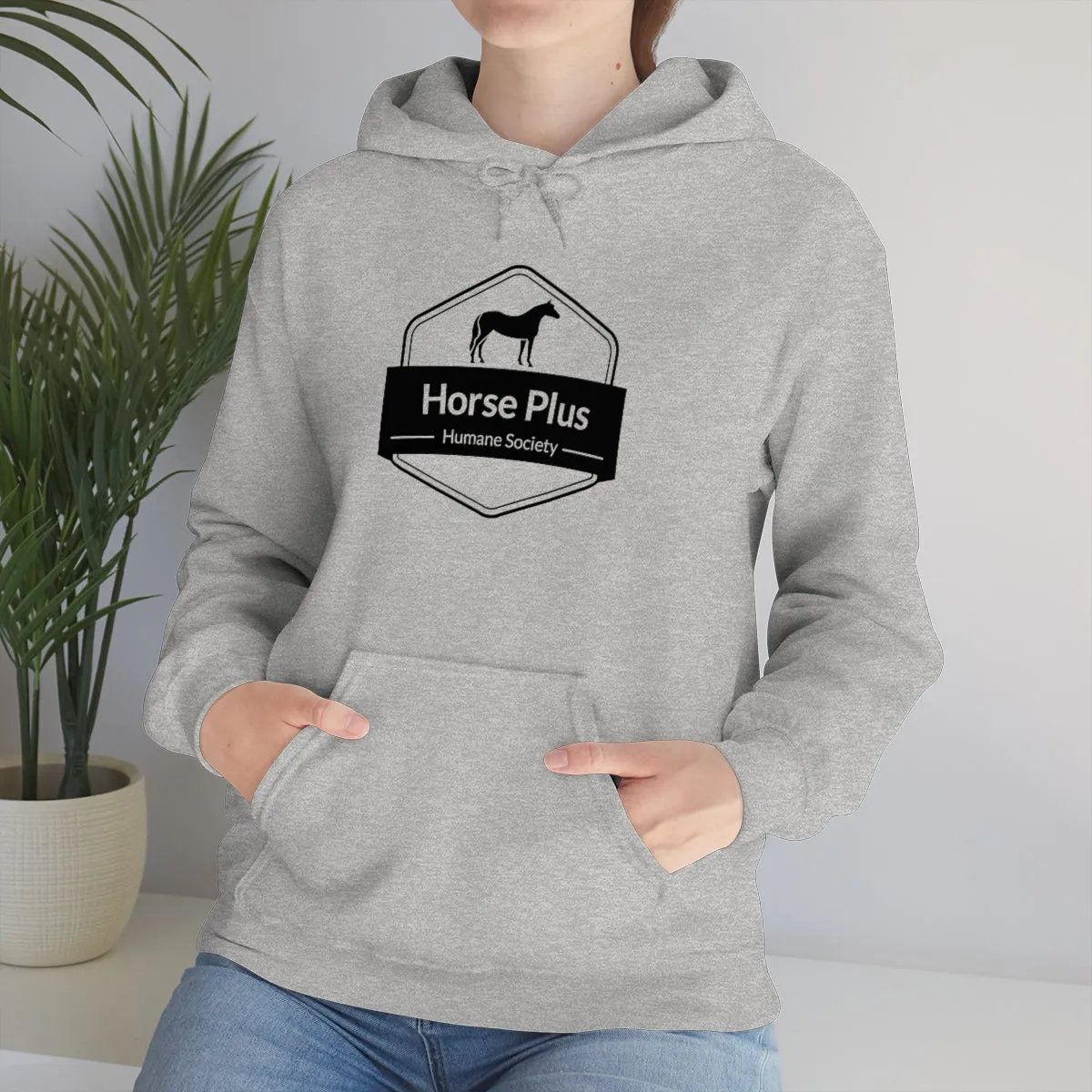 Horse Plus Logo Unisex Heavy Blend™ Hooded Sweatshirt