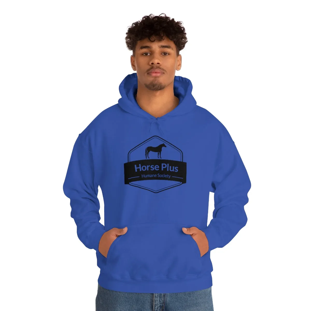 Horse Plus Logo Unisex Heavy Blend™ Hooded Sweatshirt