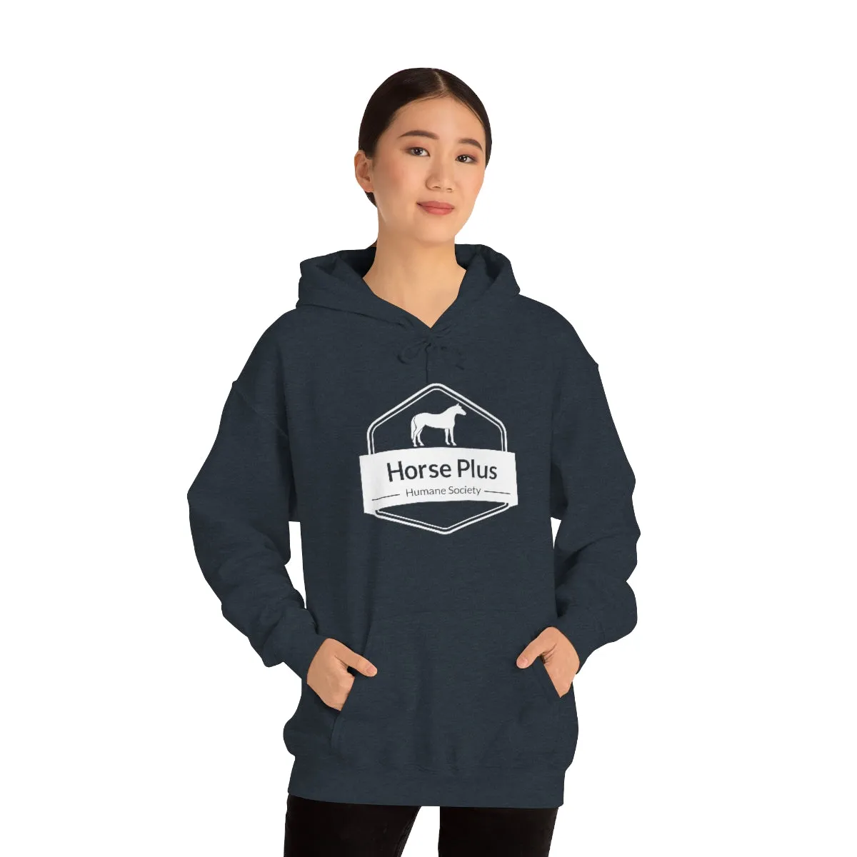 Horse Plus Logo Unisex Heavy Blend™ Hooded Sweatshirt