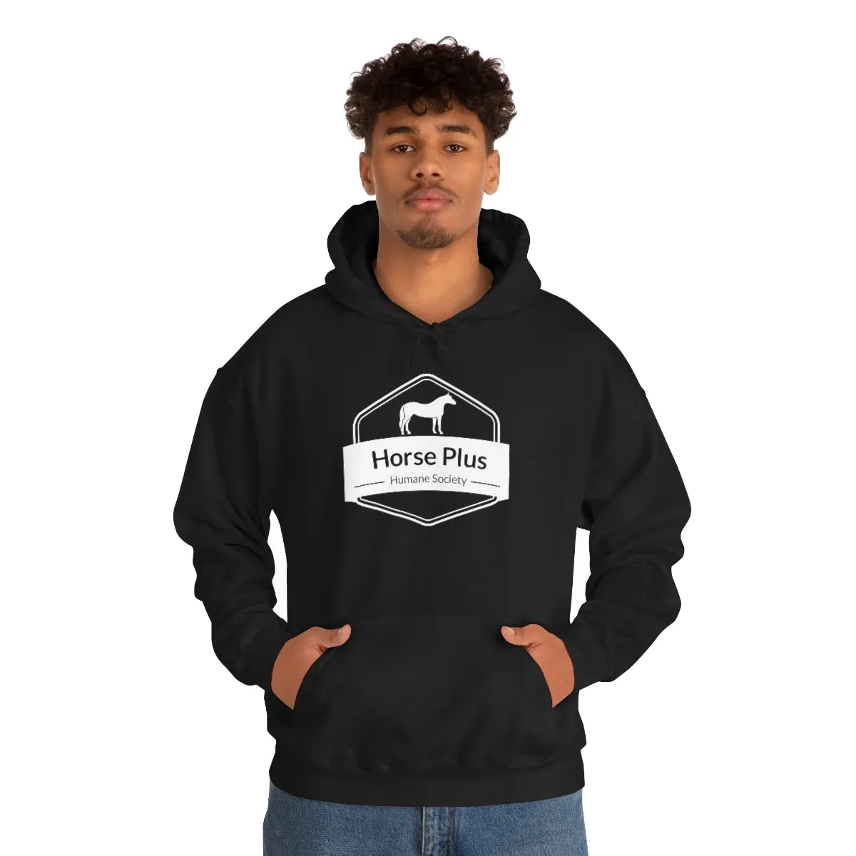 Horse Plus Logo Unisex Heavy Blend™ Hooded Sweatshirt