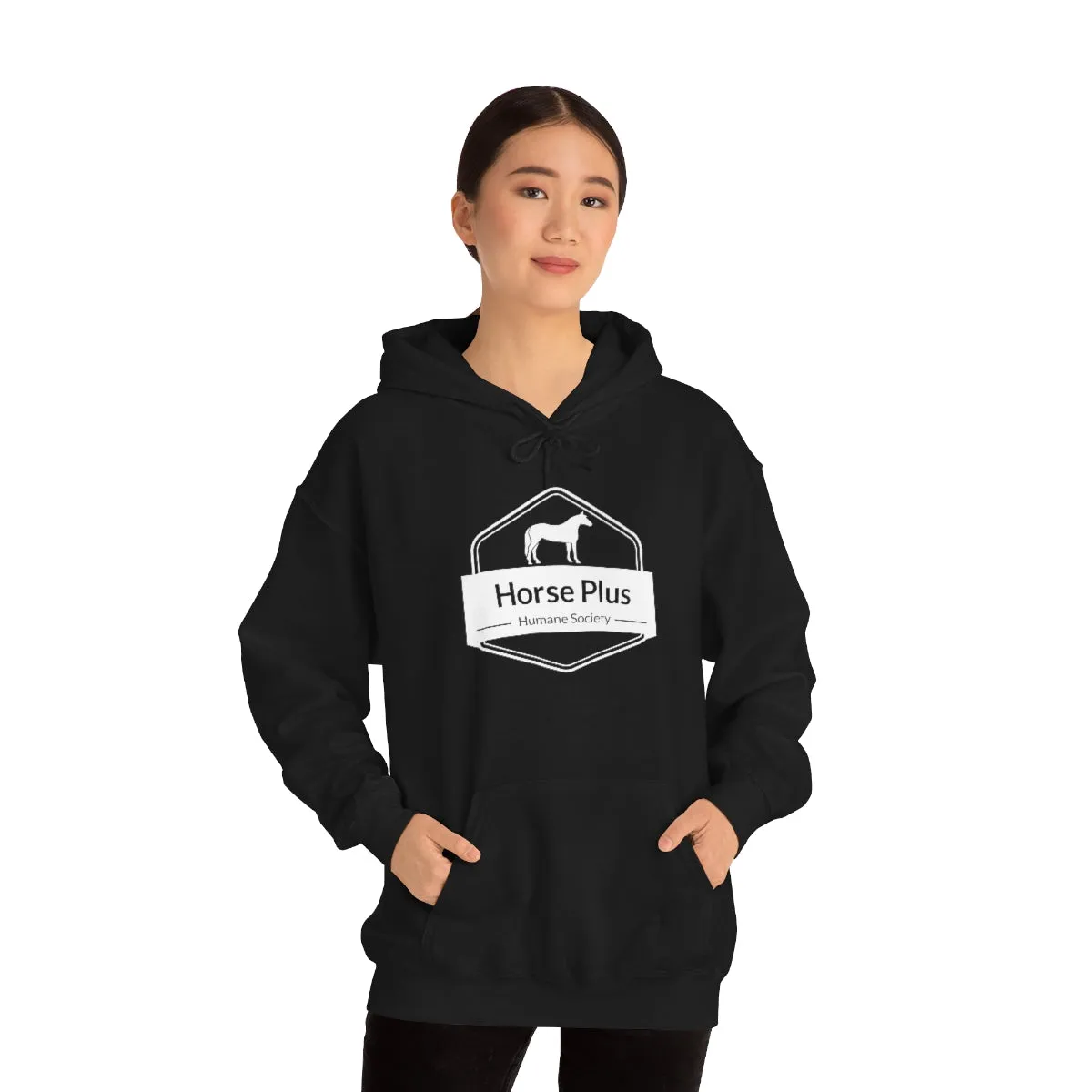 Horse Plus Logo Unisex Heavy Blend™ Hooded Sweatshirt