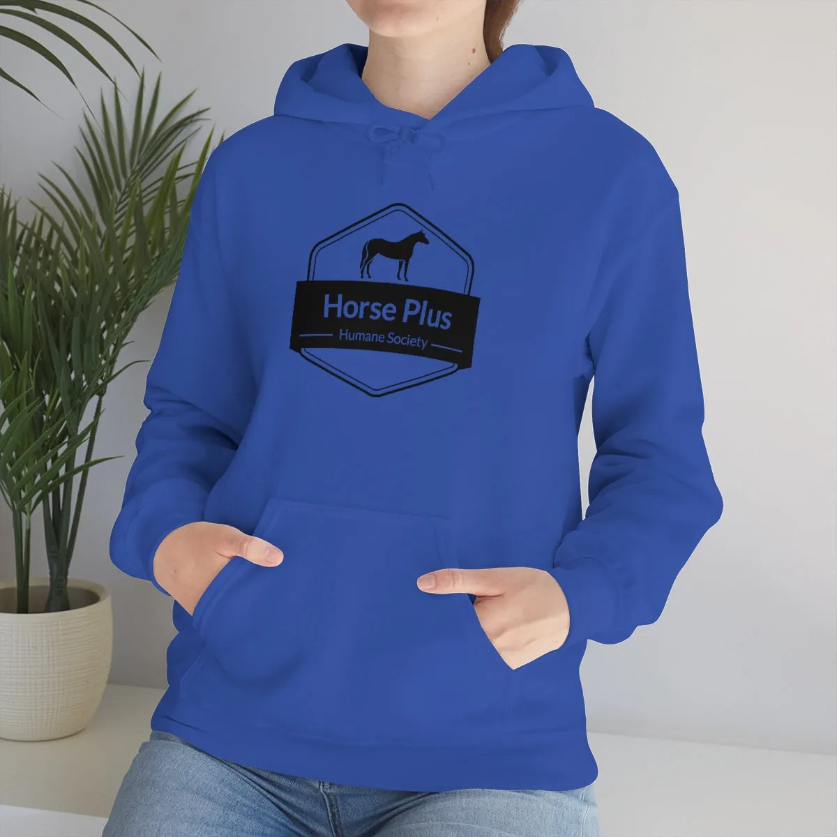 Horse Plus Logo Unisex Heavy Blend™ Hooded Sweatshirt