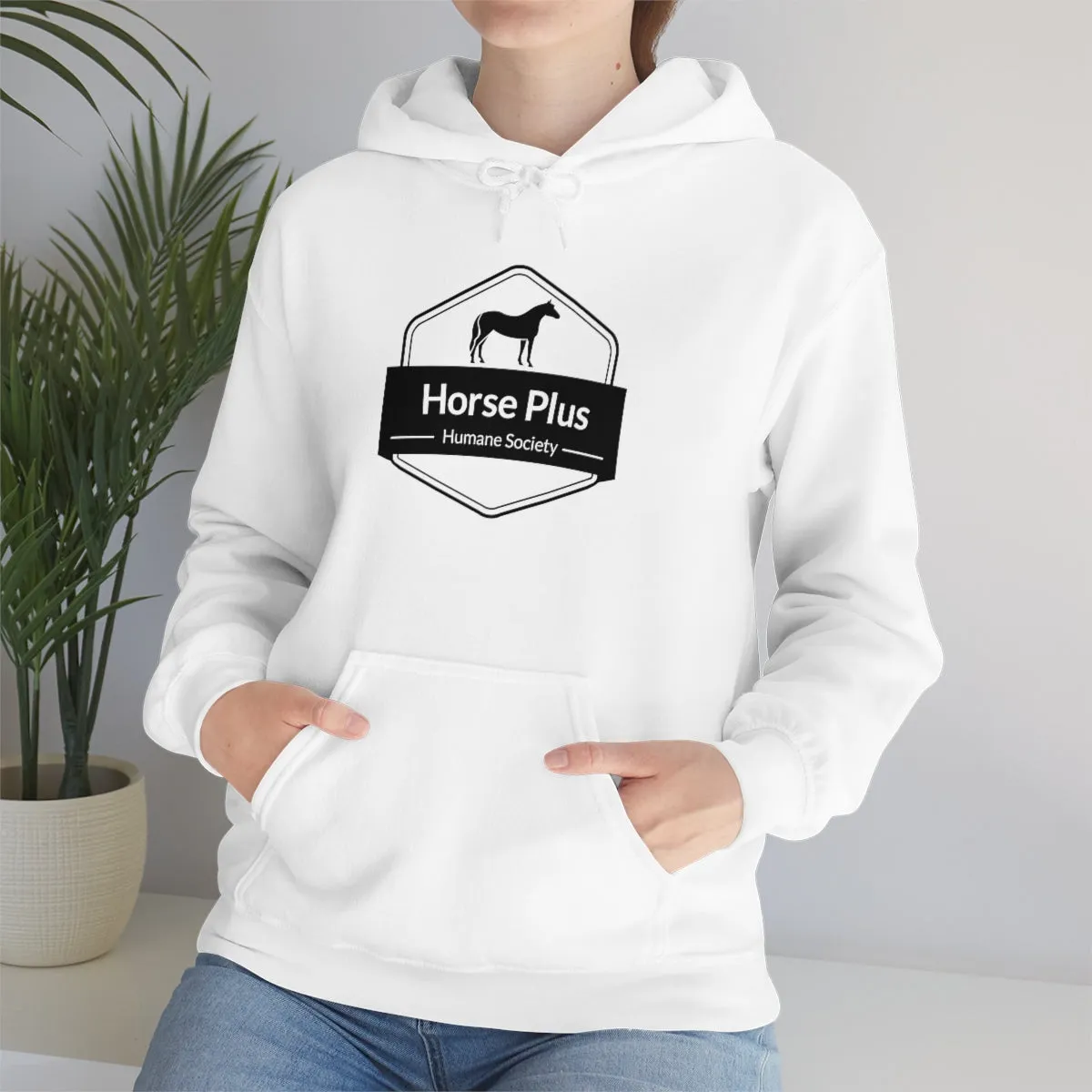 Horse Plus Logo Unisex Heavy Blend™ Hooded Sweatshirt