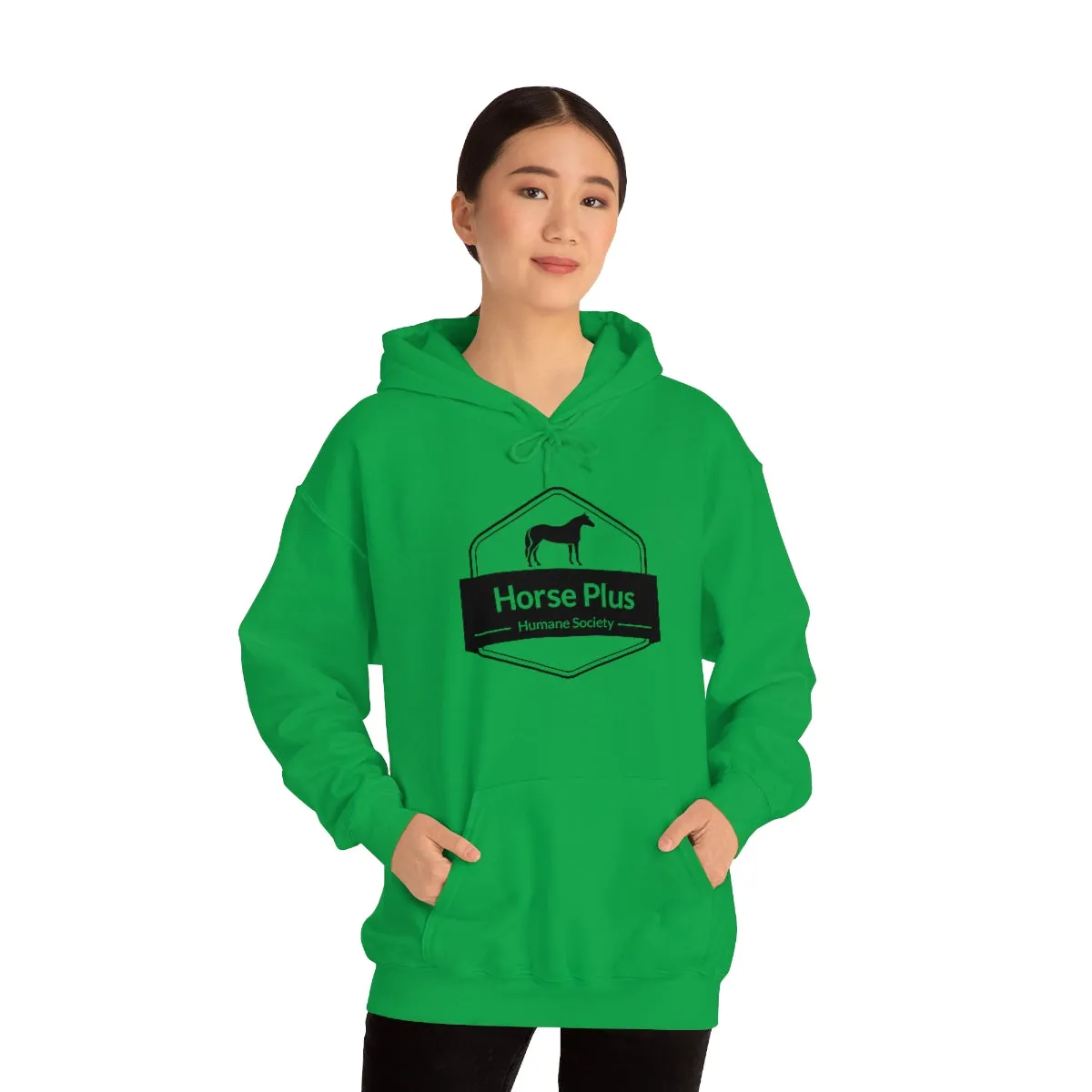 Horse Plus Logo Unisex Heavy Blend™ Hooded Sweatshirt