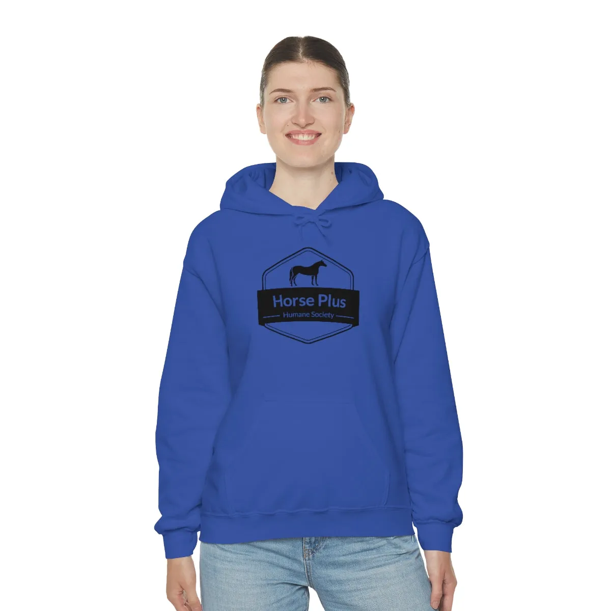 Horse Plus Logo Unisex Heavy Blend™ Hooded Sweatshirt