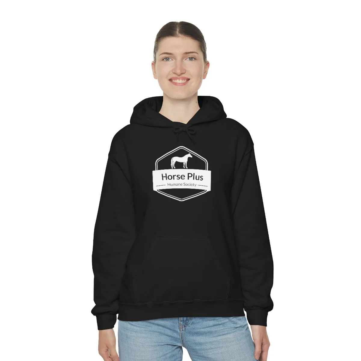 Horse Plus Logo Unisex Heavy Blend™ Hooded Sweatshirt
