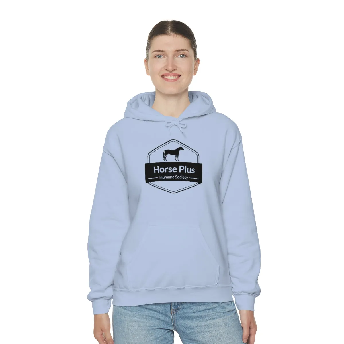 Horse Plus Logo Unisex Heavy Blend™ Hooded Sweatshirt