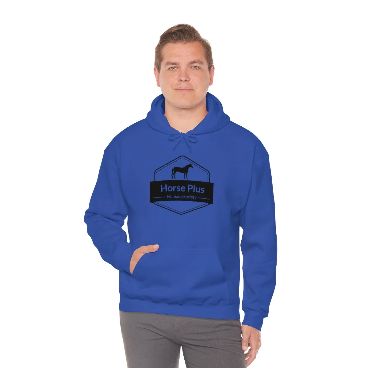 Horse Plus Logo Unisex Heavy Blend™ Hooded Sweatshirt