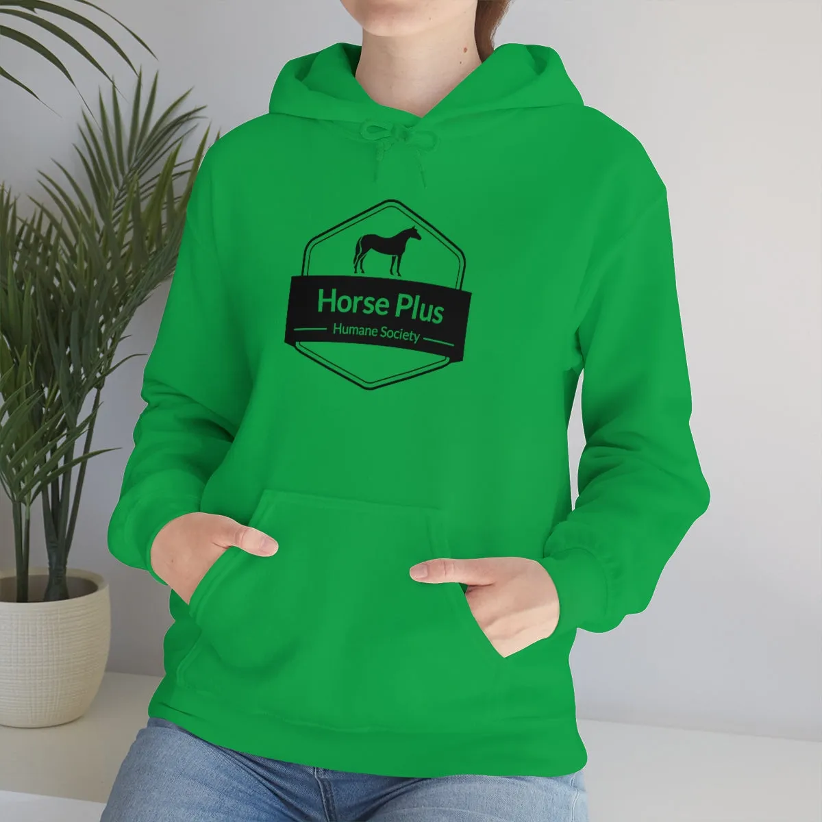 Horse Plus Logo Unisex Heavy Blend™ Hooded Sweatshirt