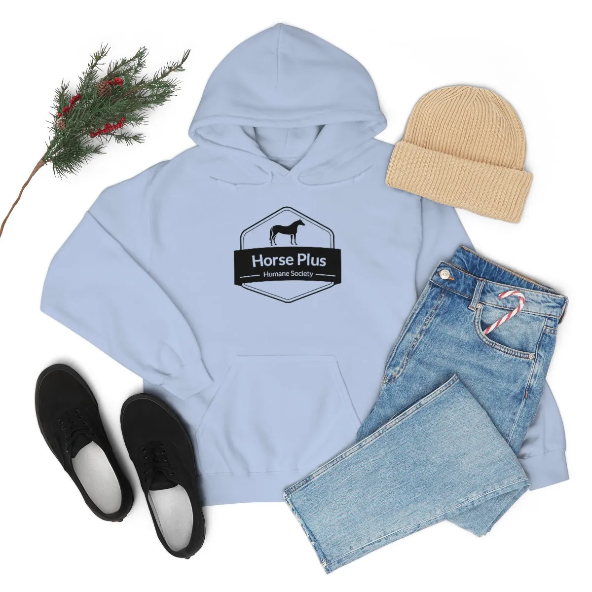 Horse Plus Logo Unisex Heavy Blend™ Hooded Sweatshirt
