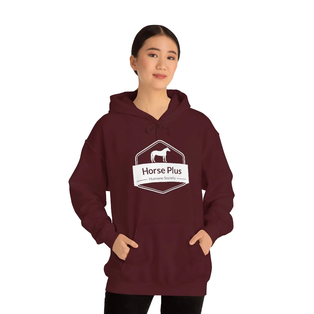 Horse Plus Logo Unisex Heavy Blend™ Hooded Sweatshirt