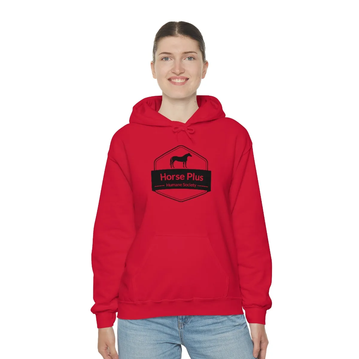 Horse Plus Logo Unisex Heavy Blend™ Hooded Sweatshirt
