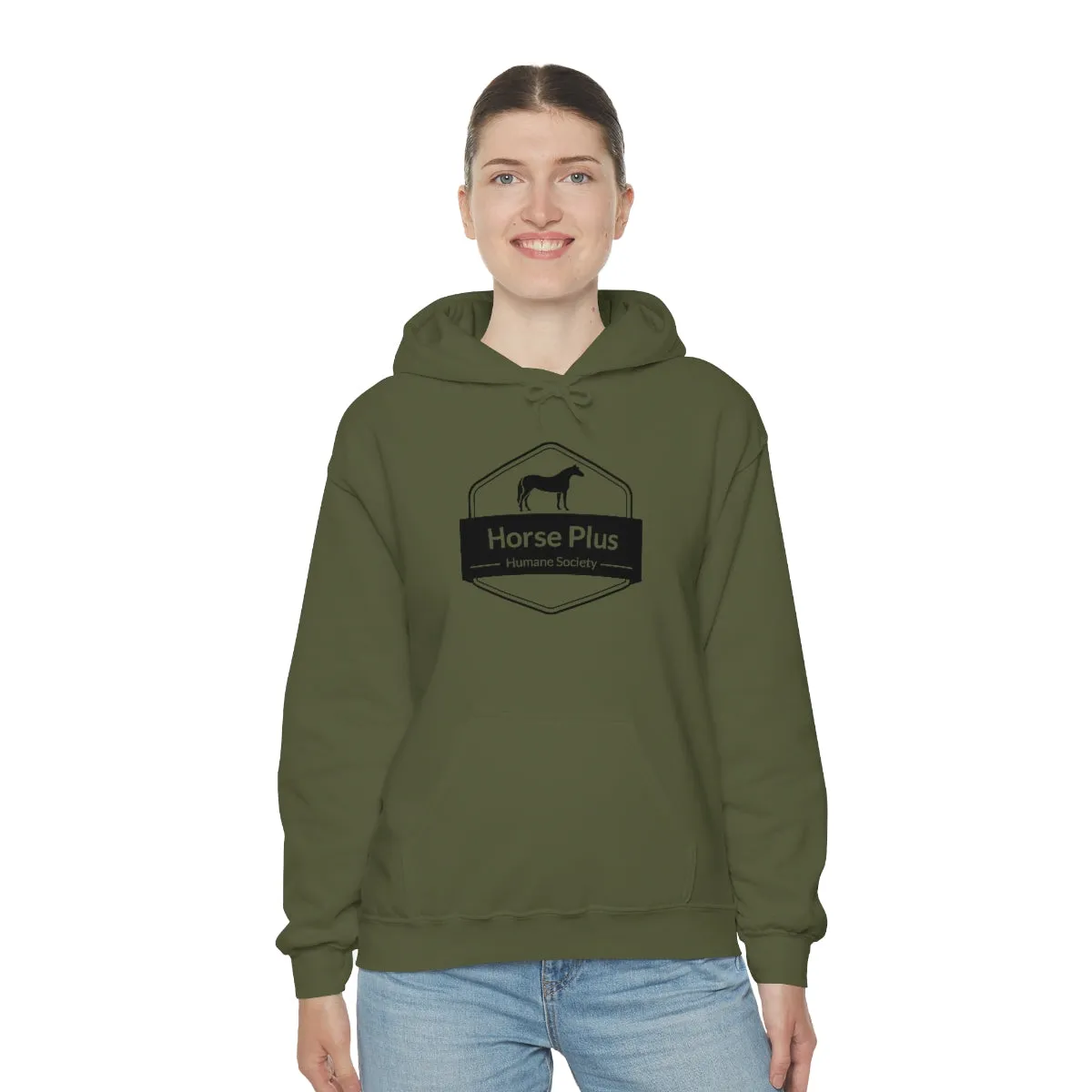 Horse Plus Logo Unisex Heavy Blend™ Hooded Sweatshirt