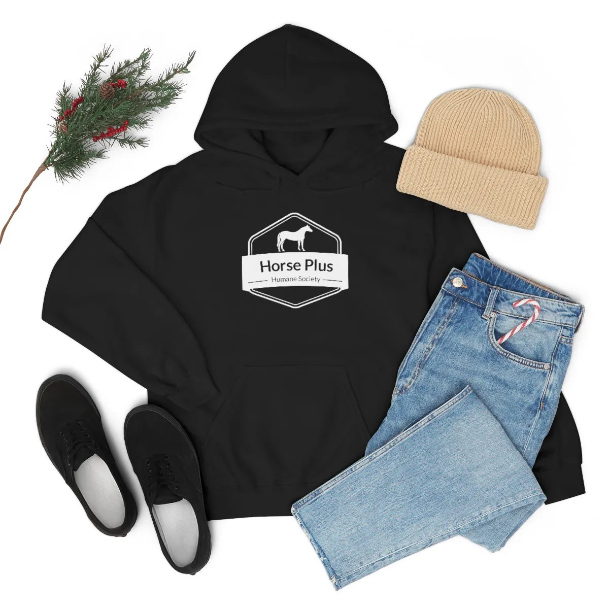Horse Plus Logo Unisex Heavy Blend™ Hooded Sweatshirt