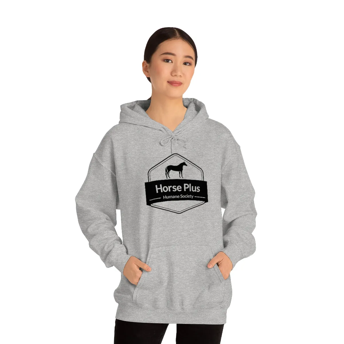 Horse Plus Logo Unisex Heavy Blend™ Hooded Sweatshirt