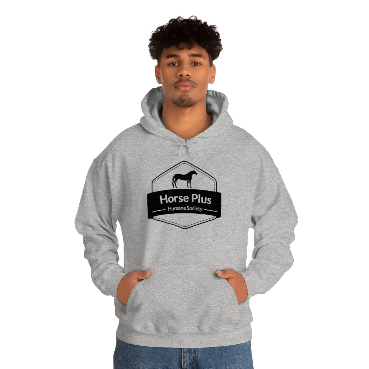 Horse Plus Logo Unisex Heavy Blend™ Hooded Sweatshirt