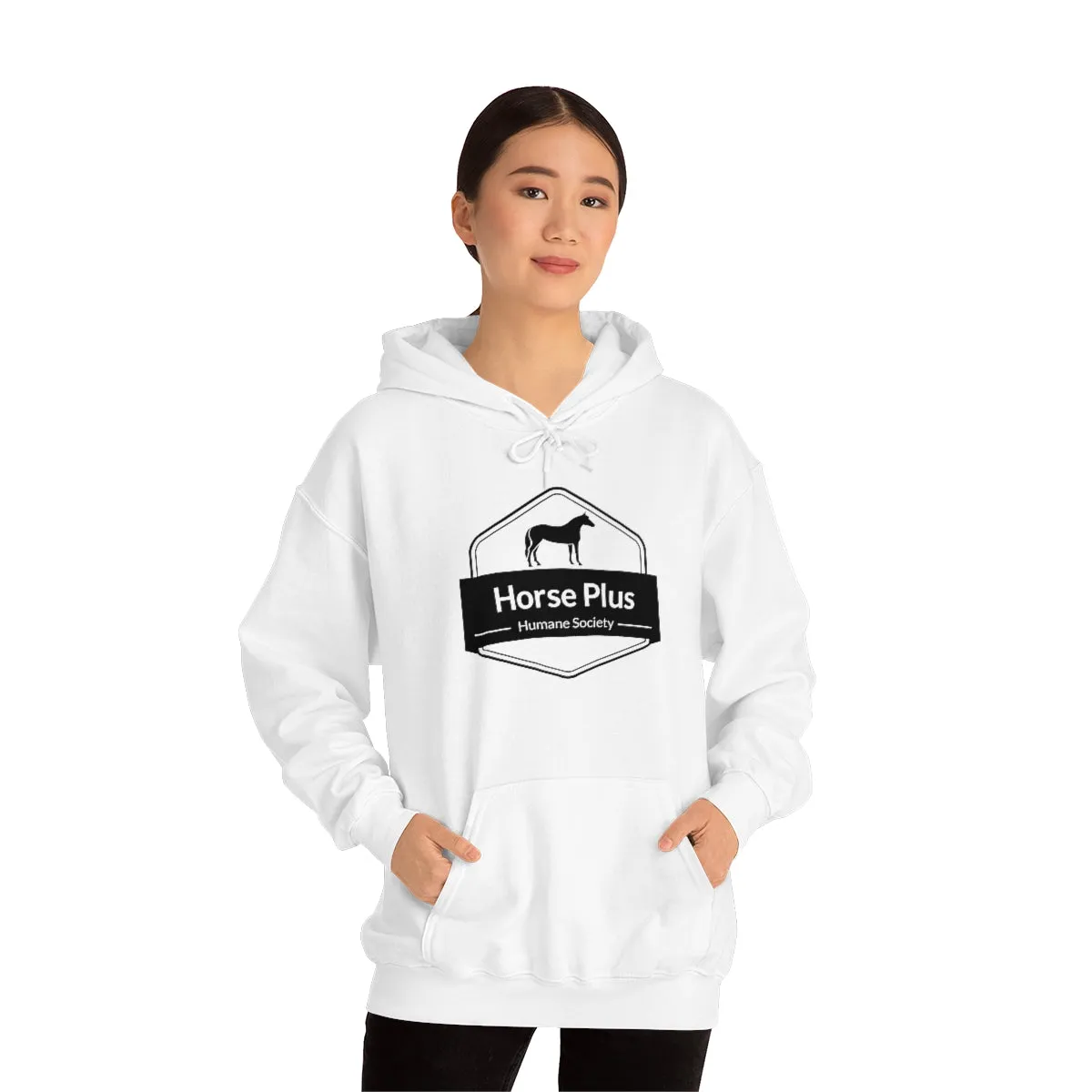 Horse Plus Logo Unisex Heavy Blend™ Hooded Sweatshirt