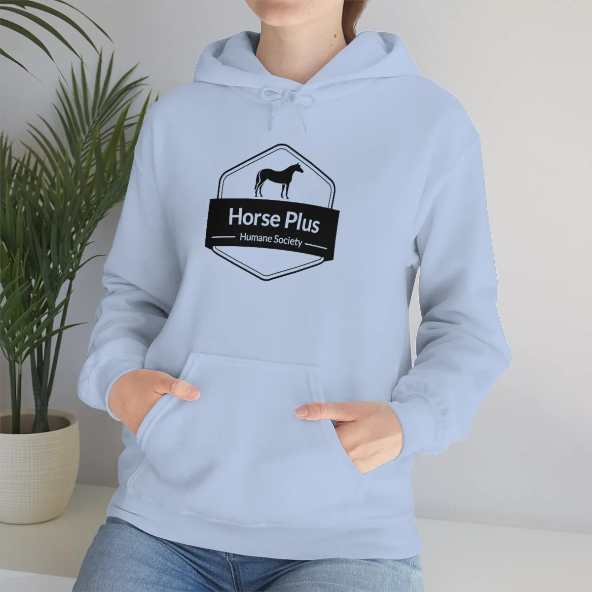 Horse Plus Logo Unisex Heavy Blend™ Hooded Sweatshirt