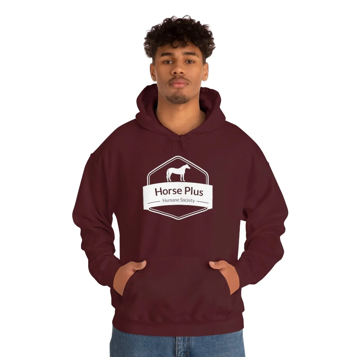 Horse Plus Logo Unisex Heavy Blend™ Hooded Sweatshirt