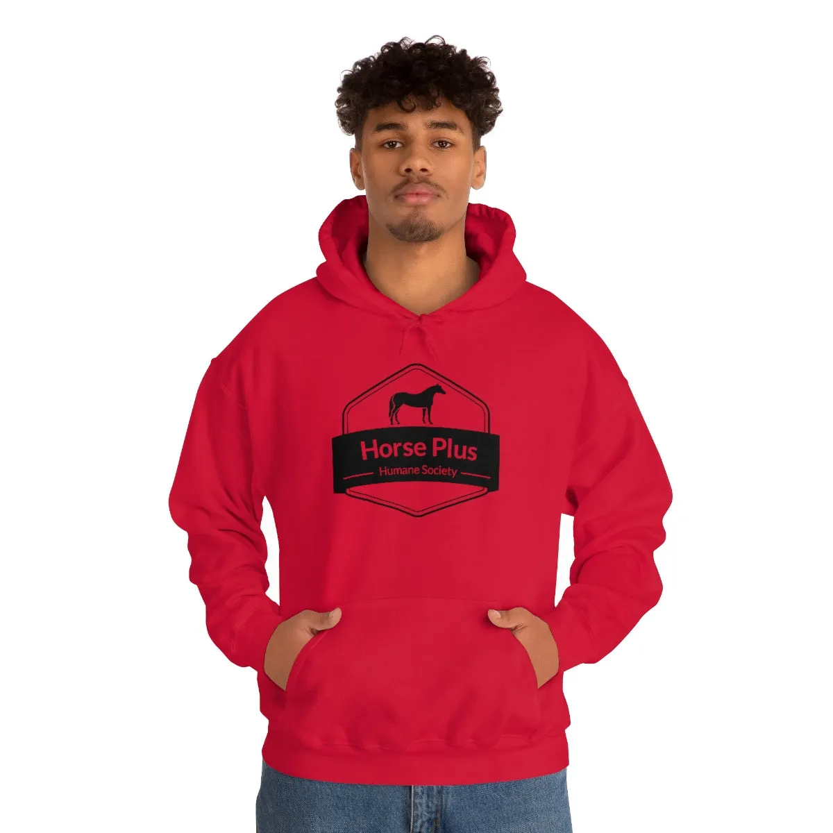 Horse Plus Logo Unisex Heavy Blend™ Hooded Sweatshirt
