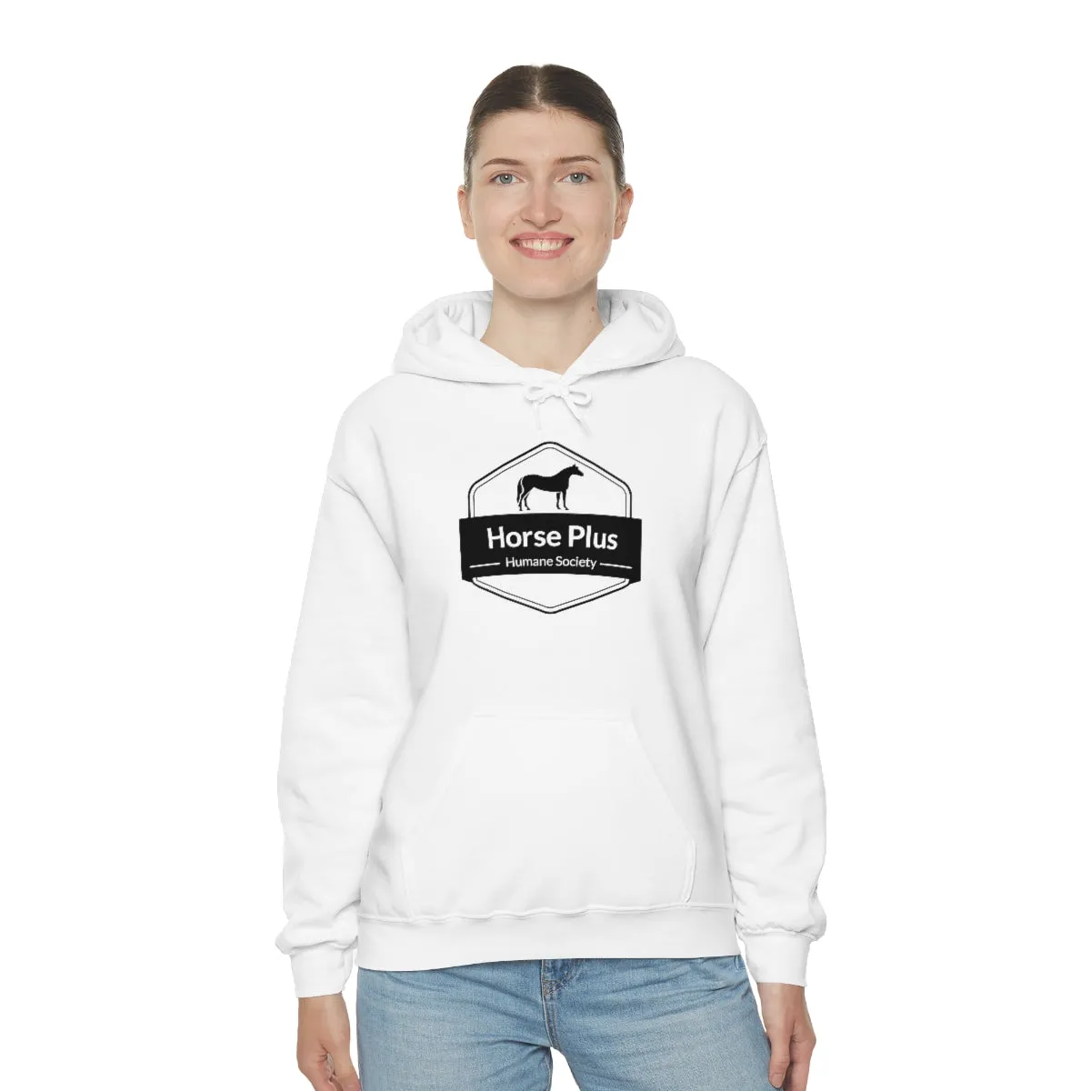 Horse Plus Logo Unisex Heavy Blend™ Hooded Sweatshirt