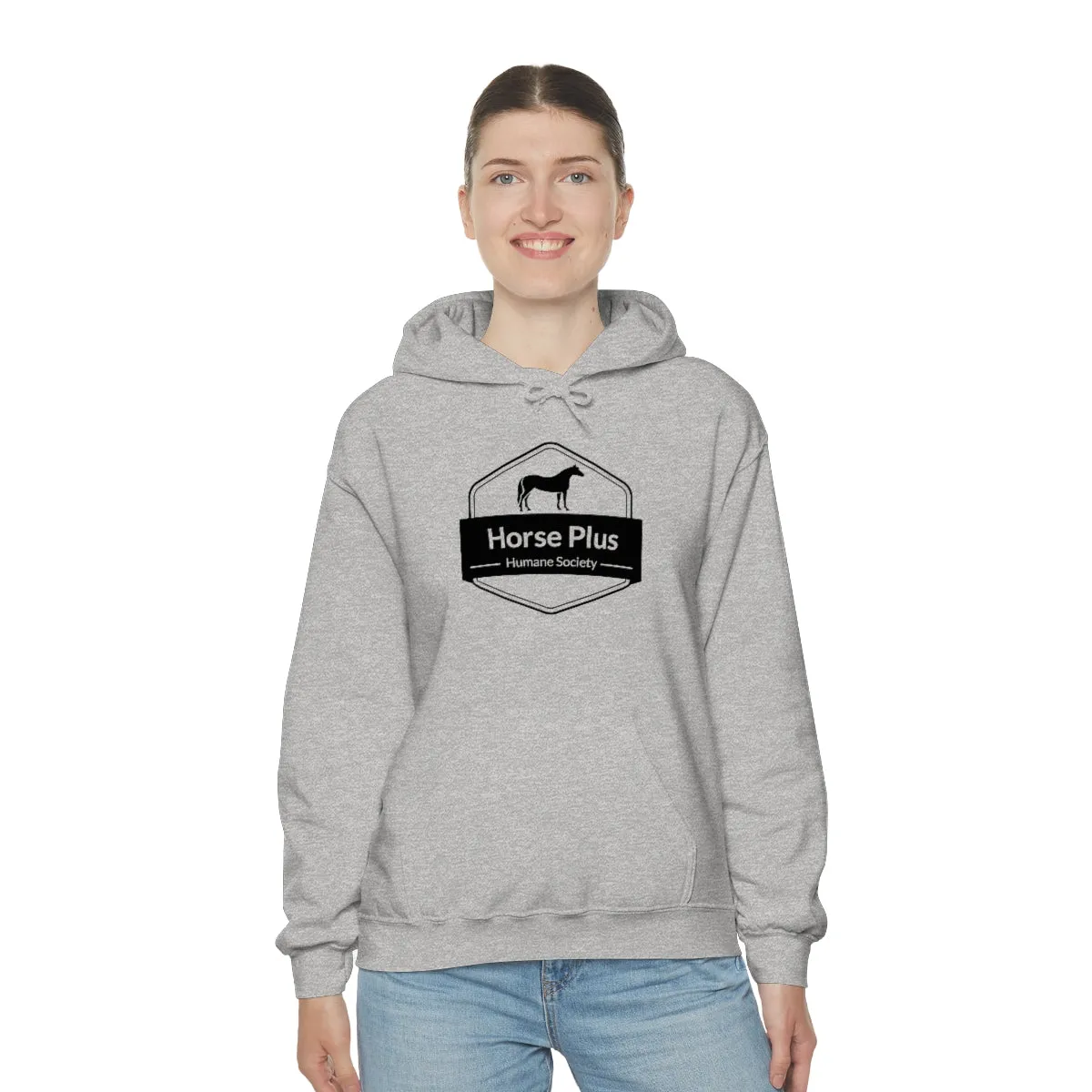 Horse Plus Logo Unisex Heavy Blend™ Hooded Sweatshirt