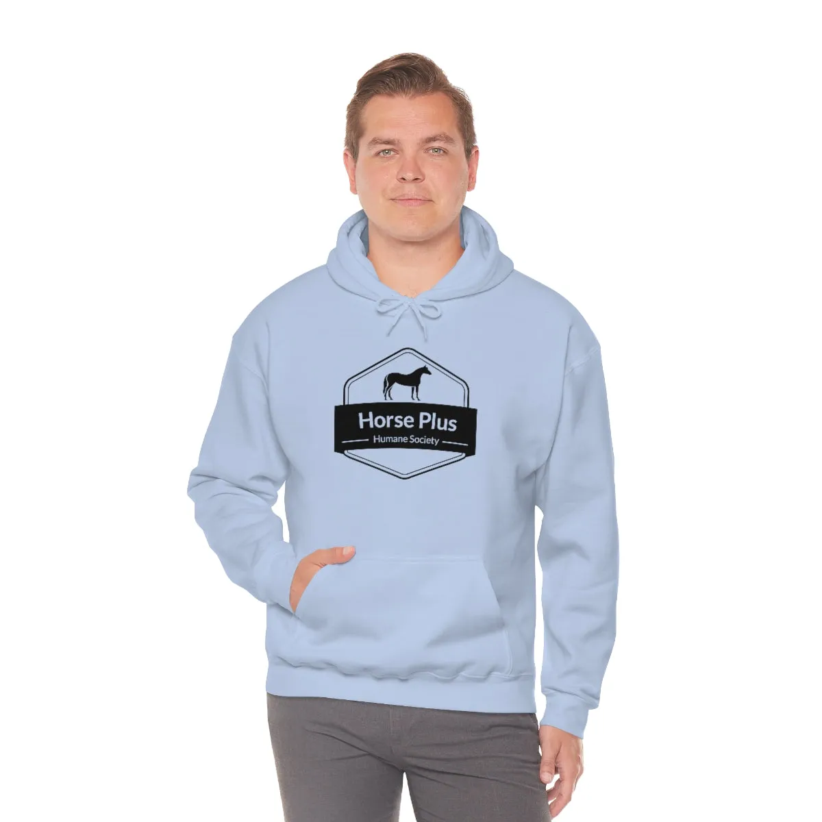 Horse Plus Logo Unisex Heavy Blend™ Hooded Sweatshirt