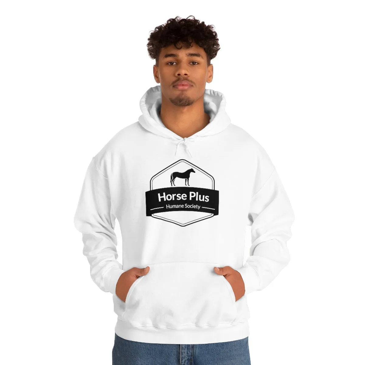 Horse Plus Logo Unisex Heavy Blend™ Hooded Sweatshirt
