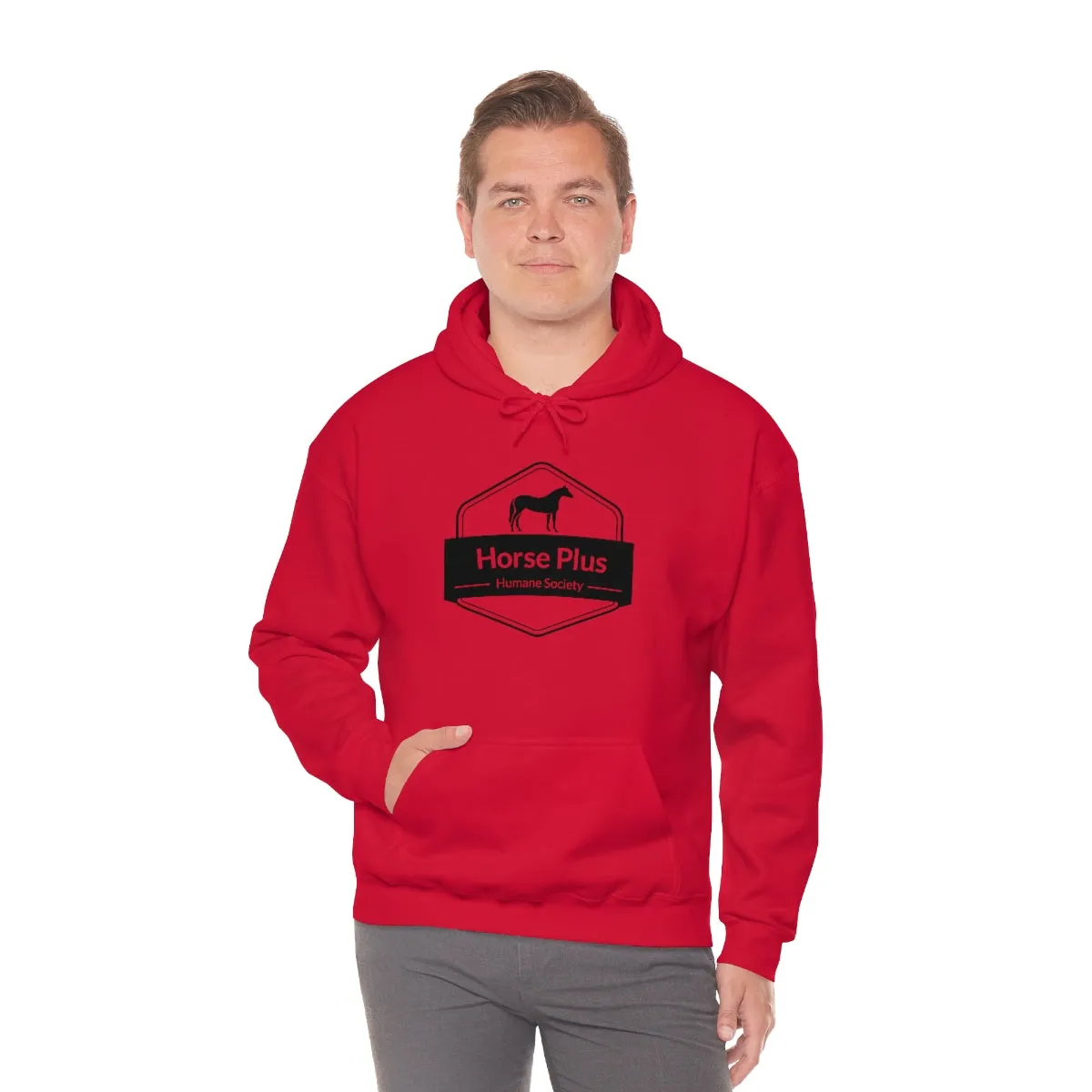Horse Plus Logo Unisex Heavy Blend™ Hooded Sweatshirt