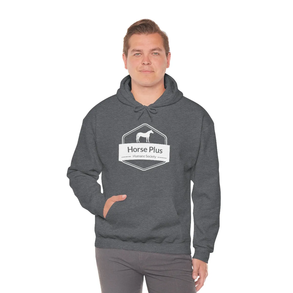 Horse Plus Logo Unisex Heavy Blend™ Hooded Sweatshirt