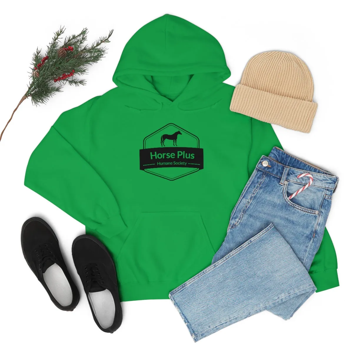 Horse Plus Logo Unisex Heavy Blend™ Hooded Sweatshirt