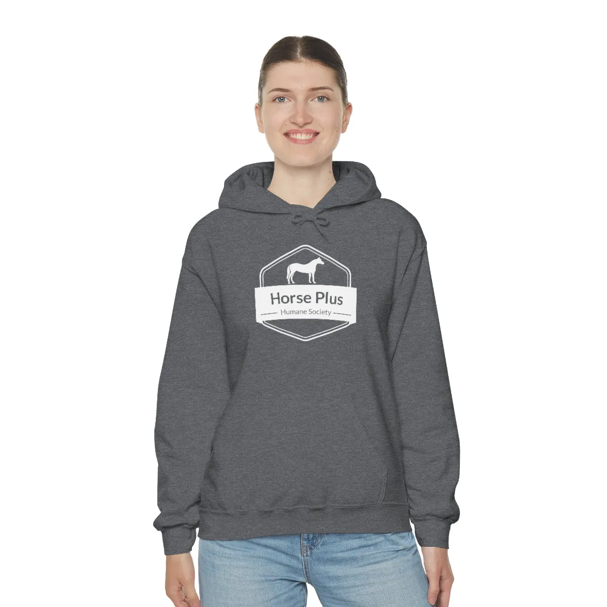 Horse Plus Logo Unisex Heavy Blend™ Hooded Sweatshirt