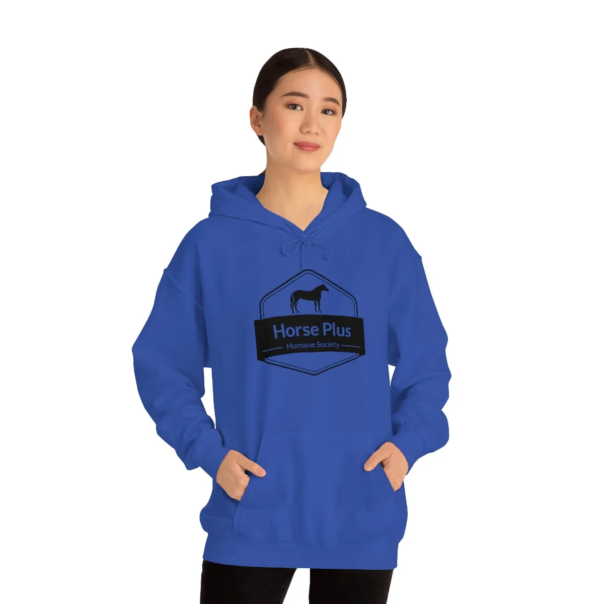 Horse Plus Logo Unisex Heavy Blend™ Hooded Sweatshirt