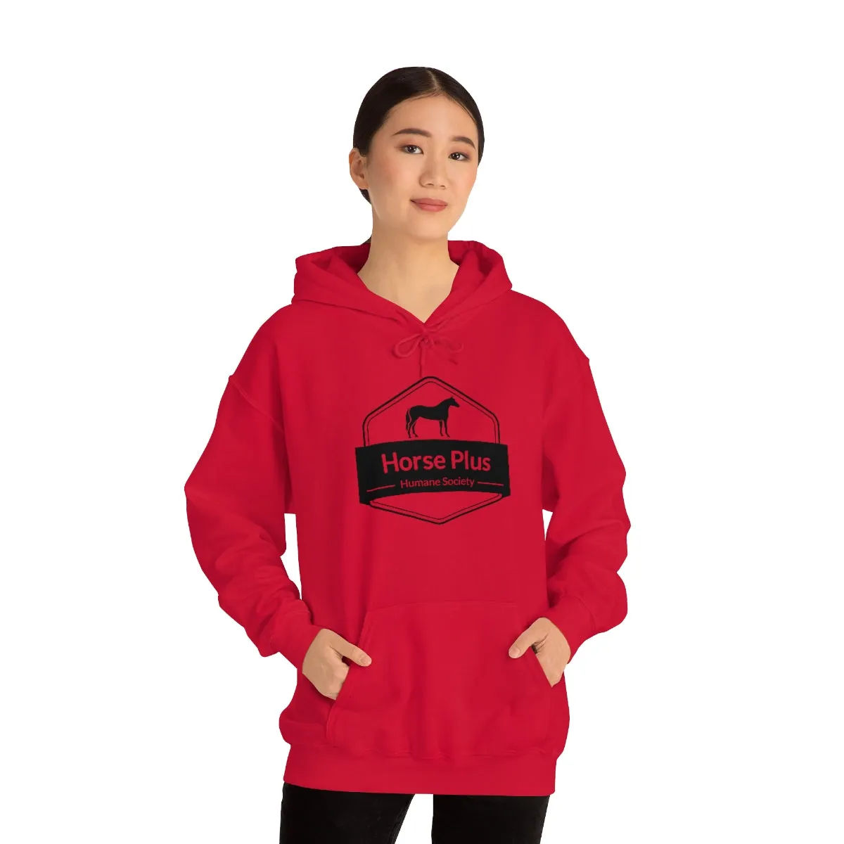 Horse Plus Logo Unisex Heavy Blend™ Hooded Sweatshirt