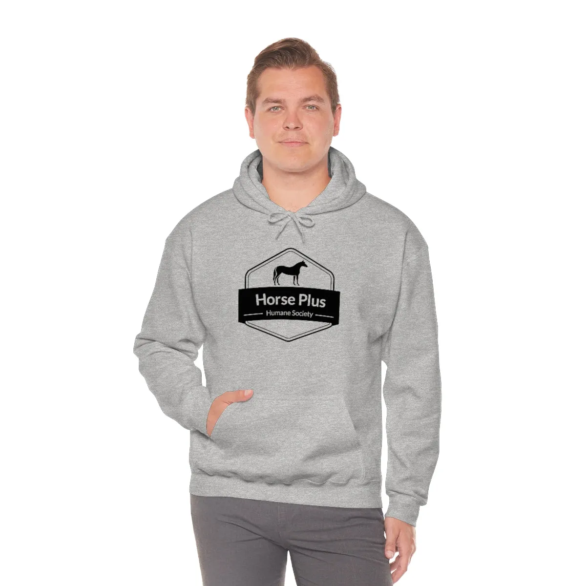 Horse Plus Logo Unisex Heavy Blend™ Hooded Sweatshirt