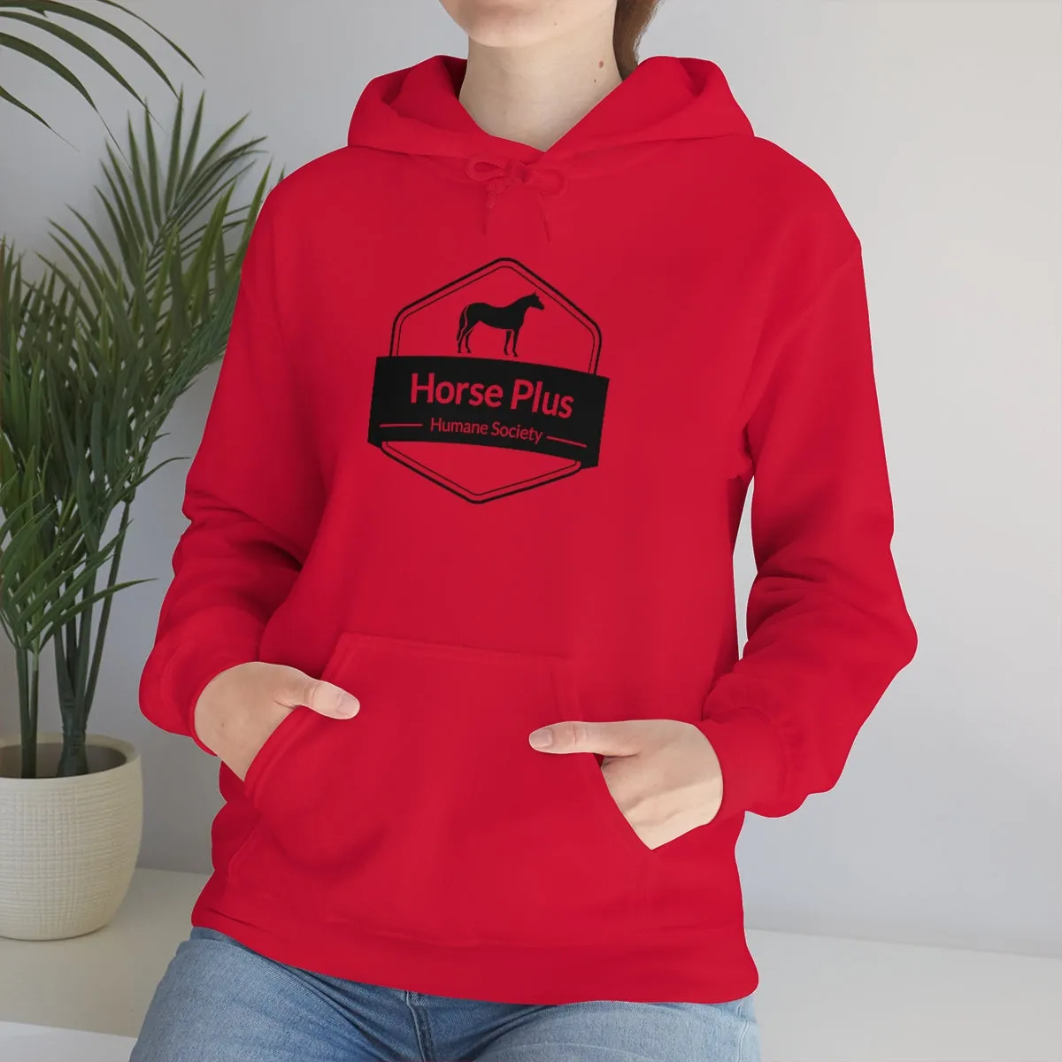 Horse Plus Logo Unisex Heavy Blend™ Hooded Sweatshirt